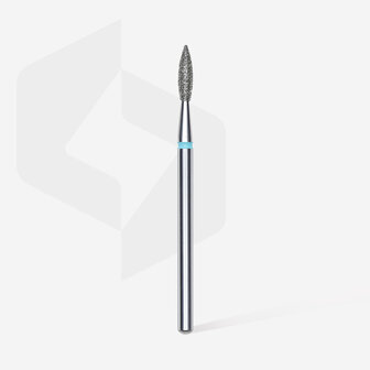 STALEKS Diamond Nail Drill Bit Pointed Flame Blue 2.1mm 8mm