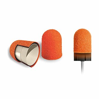 Abrasive Caps LUKAS Podo Oranje &oslash;13mm  MEDIUM 10pcs 