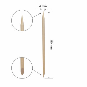 STALEKS Orange Wooden Sticks 100pcs 11cm