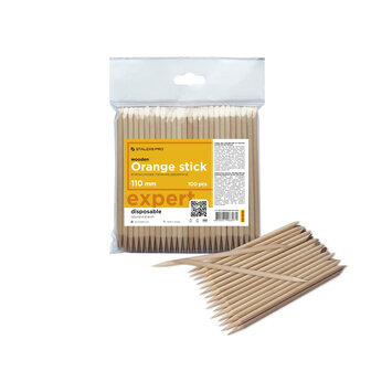 STALEKS Orange Wooden Sticks 100pcs 11cm