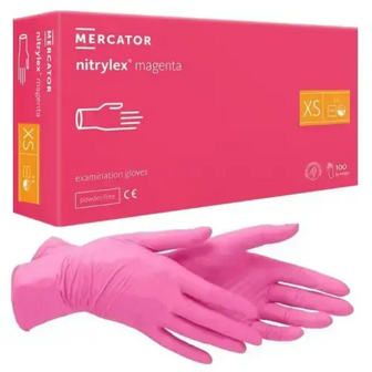 Nitrylex Handschoenen Magenta Pink Maat XS