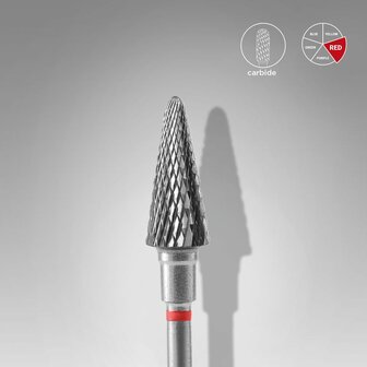 STALEKS Carbide Frees Bitje Conus-Kegel Rood 6.0mm-14mm