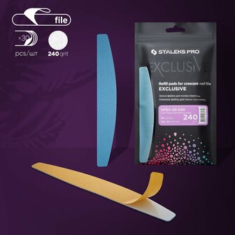 STALEKS Files Soft For Crescent-Shaped Nail File Base Exclusive 40 240grit 