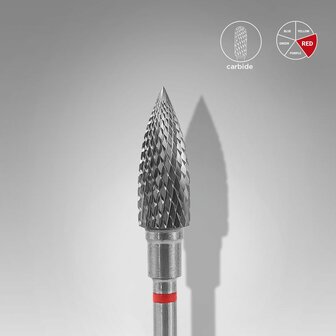 STALEKS Carbide Frees Bitje Conus-Vlaam Rood 5.0mm 13.5mm