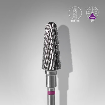 STALEKS Carbide Nail Drill Bit Frustum Purple Head Diameter 6mm-14mm