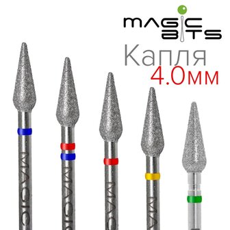 MAGIC BITS Diamant Peer Bitje Super Fijn Geel 4.0mm 12mm