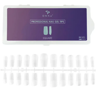 DNKa&#039; Professional Nail Gel Tips Square 240pcs