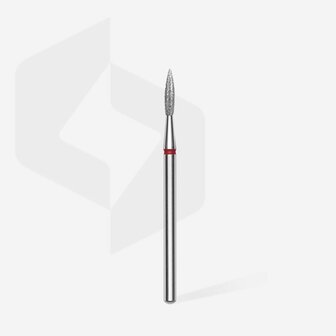 STALEKS Diamond Nail Drill Bit Pointed Flame Red 2.3mm 8mm