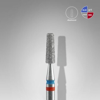 STALEKS Diamond Nail Drill Bit Frustum Red-Blue 2.5mm 8mm