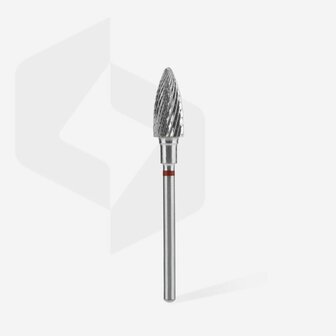 STALEKS Carbide Nail Drill Bit Pine Cone Red EXPERT 6 mm 14 mm