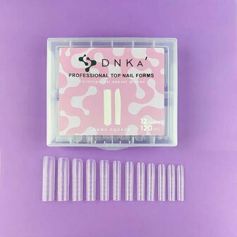 DNKa&#039; Reusable Upper Nail Forms &quot;Long Square&quot; 120 pieces