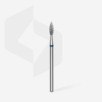 STALEKS Diamond Nail Drill Bit Pointed Flame Blue 2.3mm 8mm