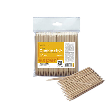 STALEKS Orange Houten Stokjes 100 stuks 11cm