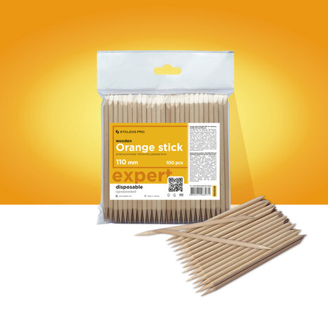 STALEKS Orange Houten Stokjes 100 stuks 11cm