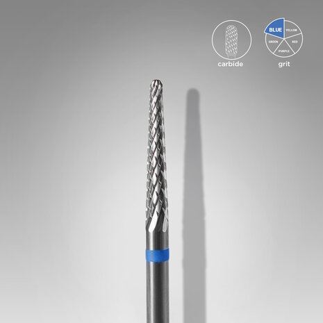 STALEKS Carbide Nail Drill Bit Cone Blue Head 2.3mm 14mm