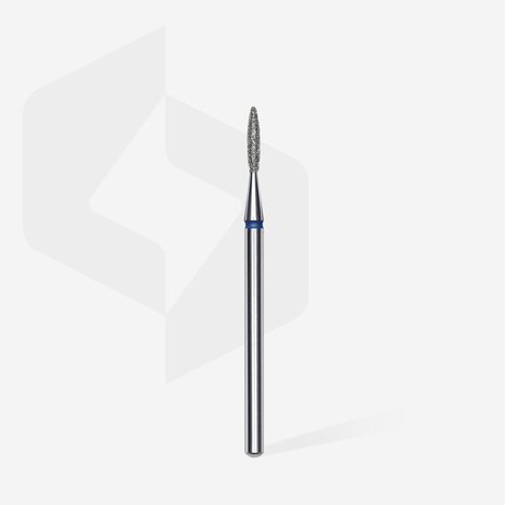 STALEKS Diamond Nail Drill Bit Pointed Flame Blue 1.6mm 8mm