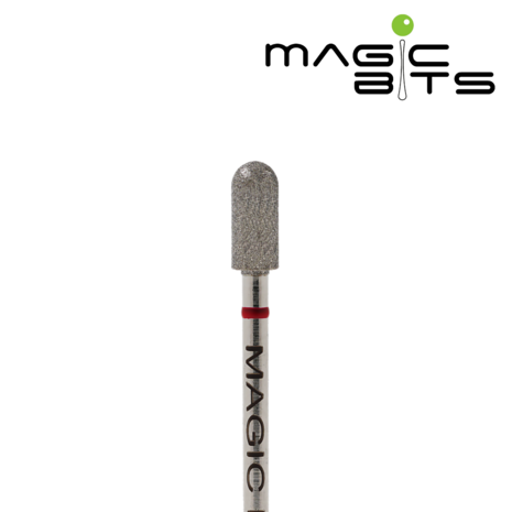 MAGIC BITS Diamant Freesbitje Cilinder Zacht - rood 4.0mm