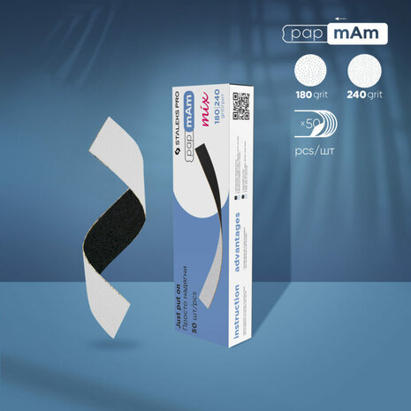 STALEKS Disposable Double-Sided Files PapmAm Mix EXPERT 180/240 50 pcs