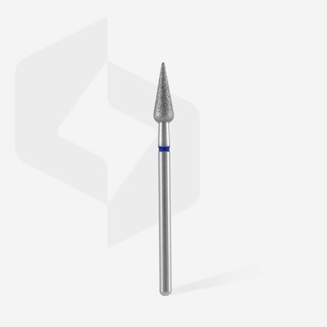 STALEKS Diamond Nail Drill Bit Pointed Pear Blue 4mm 12mm