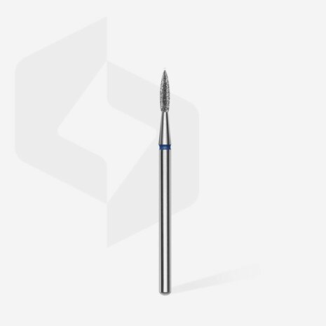 STALEKS Diamond Nail Drill Bit Pointed Flame Blue 1.8mm 8mm