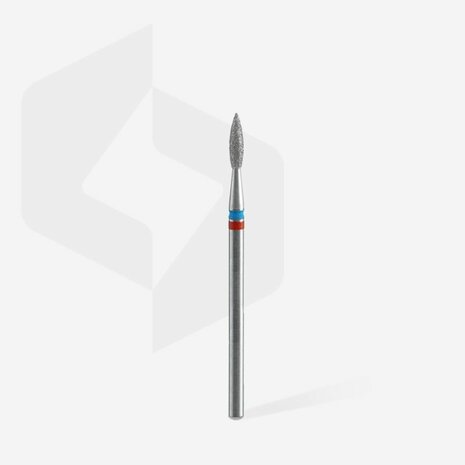 STALEKS Diamond Nail Drill Bit DUO Flame Red/Blue 2.1mm 8mm