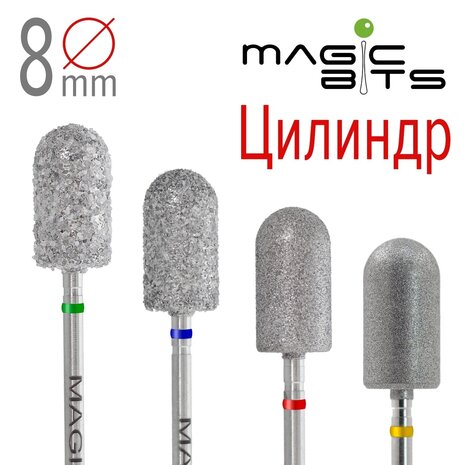 MAGIC BITS Pedicure Cilinder Bitje (Zacht - Rood) 8mm