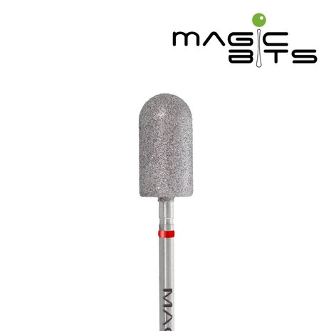 MAGIC BITS Pedicure Cilinder Bitje (Zacht - Rood) 8mm