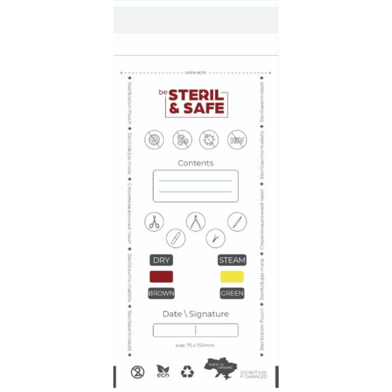 beSTERIL&amp;SAFE Sterilisatie Zakken Voor Hetelucht en Stoom Sterilisator - SimDi Beauty