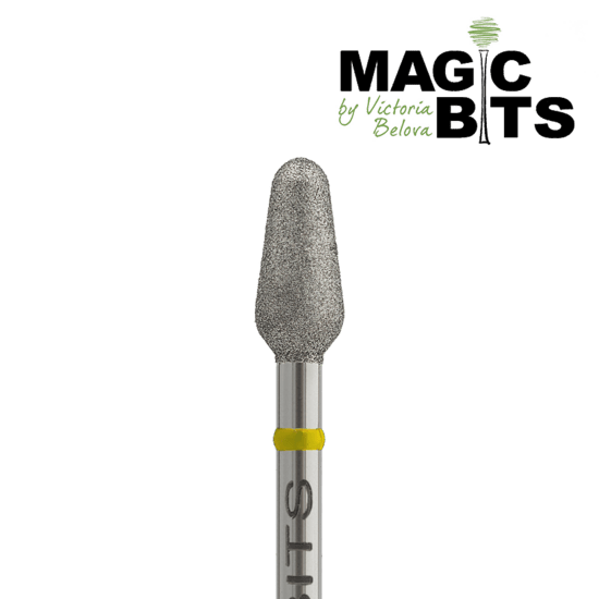 MAGIC BITS Diamant Freesbitje Button Super Zacht Geel 4.0mm - SimDi Beauty