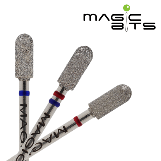 MAGIC BITS Diamant Freesbitje Cilinder Zacht - rood 4.0mm - SimDi Beauty