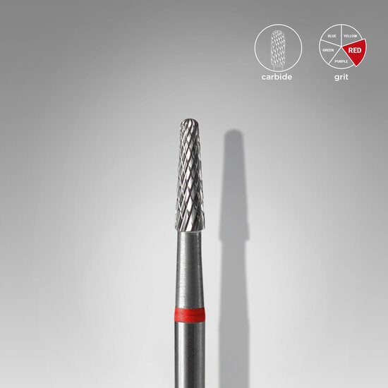 STALEKS Carbide Frees Bitje Conus Rood 2.3mm 8mm - SimDi Beauty