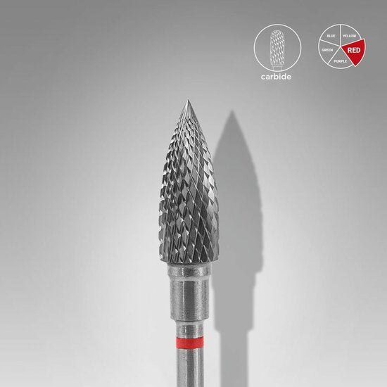 STALEKS Carbide Frees Bitje Conus - Vlaam Rood 5.0mm 13.5mm - SimDi Beauty